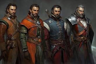 create a dnd art and d and d character for you