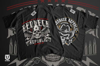create custom western t shirt designs with retro vintage cowboy graphics