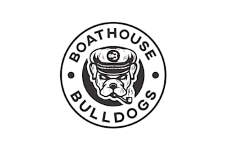 design unique boathouse bulldogs logo