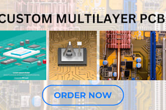 design custom multilayer pcb with schematics gerbers, kicad, bom and prtotypeing