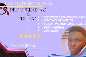 check your grammar and spelling and edit your writing