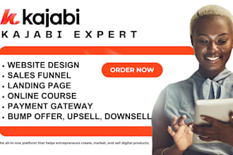 design landing page, kajabi online course, kajabi sales funnel