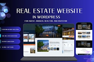 design real estate website in wordpress for agent, broker, realtor and investor