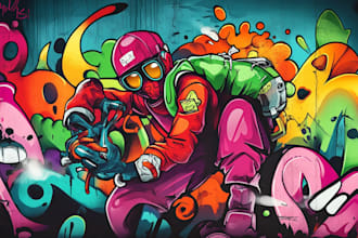 draw custom logo graffiti or doodle art for your business