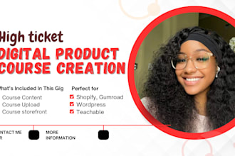 create high ticket dfy digital course bundle, syllabus course content writing