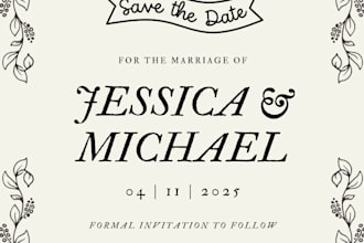 create your save the date, invite and thank you card