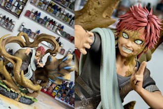 3d print and paint anime action figures miniatures warhammer with 4k resin fdm