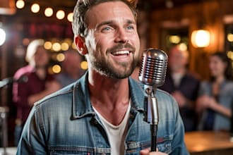 male singer, gospel singer, male songwriter, edm song, country song rock singer