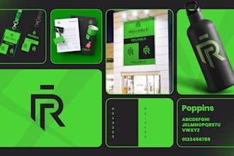 do minimal brand kit, brand design, logo, brand book design