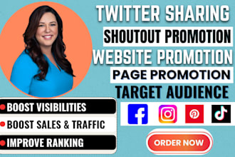 shoutout promote website, ebook, page link to 95m ig fb tiktok pinterest USA UK