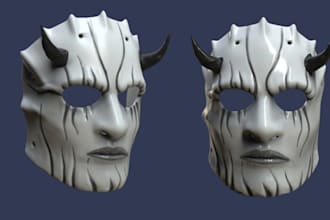 3d cosplay model 3d helmet mask props armor costume 3d sculpting 3d printing
