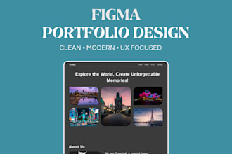 design a modern portfolio website in figma