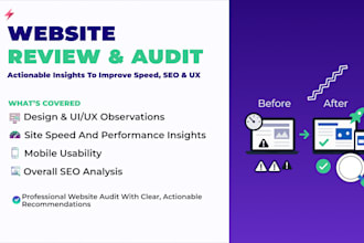 review and audit website for user experience improvements