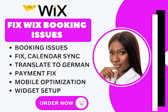 fix wix booking issues sync calendar translate into german customize wix website