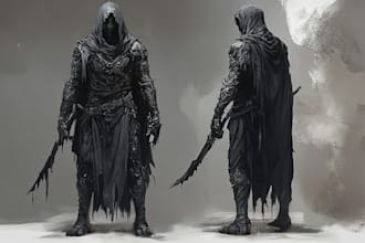 create images for characters in horror and dark fantasy