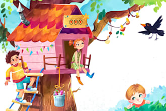 illustrate children book illustration, book illustration