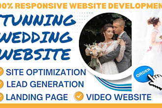 wix wedding website design or redesign portfolio event rsvp and wix landing page