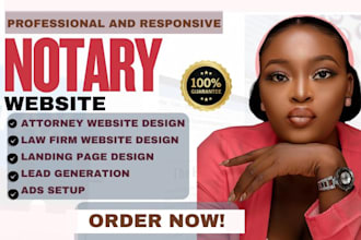 notary website notary landing page lawyer website notary law firm website logo