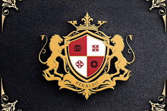 do luxury heraldic, coat of arms logo or any graphics design