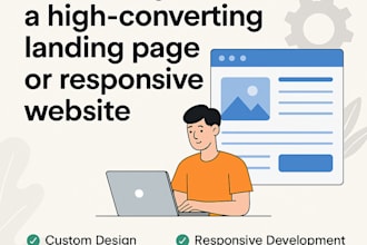 design a high converting landing page or responsive website for your brand