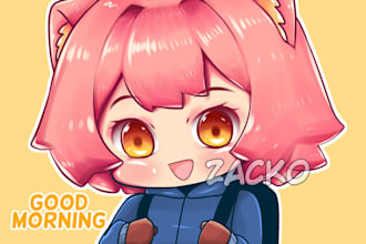 draw cute chibi anime and character design