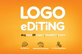 edit, modify, update, vectorize, and redesign your logo