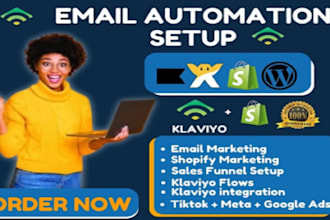 setup or manage shopify klaviyo email marketing, mailchimp mailerlite expert