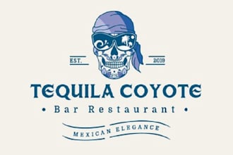 design consulting elegant sugar skull logo