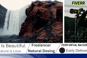 create natural scence customized zoom virtual backgrounds