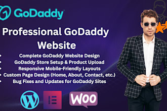 design responsive and professional godaddy website for your business