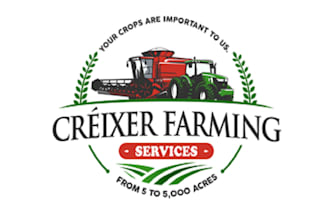 design aesthetics eco friendly farming services logo