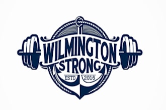 design powerful genuine fitness gym logo