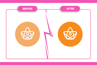 perfectly trace your brands old png logo to original vector