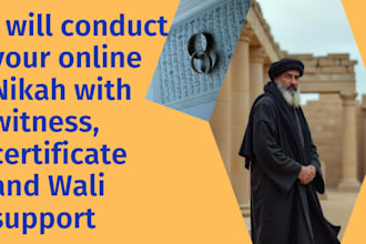 conduct your online nikah with witness and wali support
