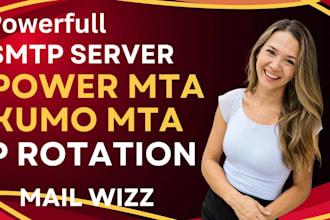 provide you kumomta, powermta, AWS ses SMTP server for email markting