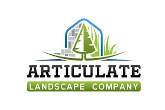 design professional grass landscape company logo