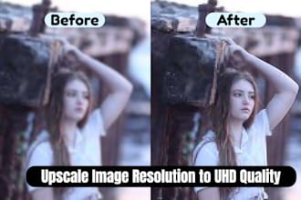 upscale image,remove background and colorization in 6 hours