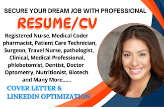 write professional ats healthcare medical coder nursing doctor resume writing CV