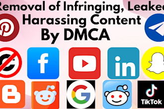 send dmca takedown notice to remove illegal ,leaked ,defaming content