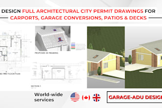 do adu, jadu, architectural drawings, mep plans, garage conversion city permit