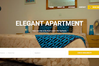 create a booking website for airbnb apartment, hotel in wordpress