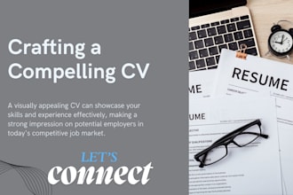 craft visually appealing CV, infographic style resume, cover letter with canva