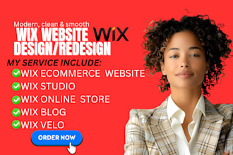design wix website, redesign wix website, wix studio, wix velo, wix online