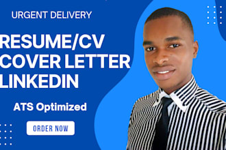 write a professional ats resume, CV, cover letter and linkedin profile