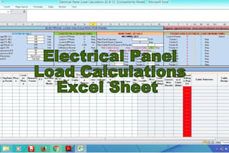 do electrical engineering , single line lighting layout,  and load calculations