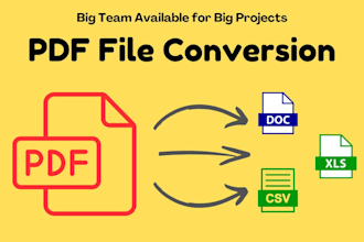 convert PDF to excel and word PDF conversion specialist accurate and fast