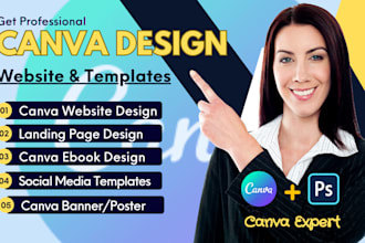 design canva website, editable canva templates, ebooks, canva expert, workbook