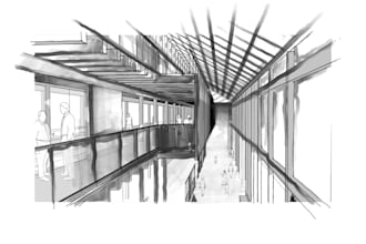 do creative and conceptual architectural sketches in procreate
