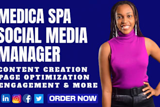 be your pro medical spa social media marketing manager instagram content creator