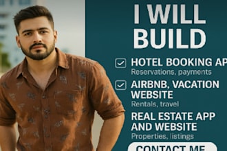 do airbnb landing pages, restaurant app, real estate website and app, flutter